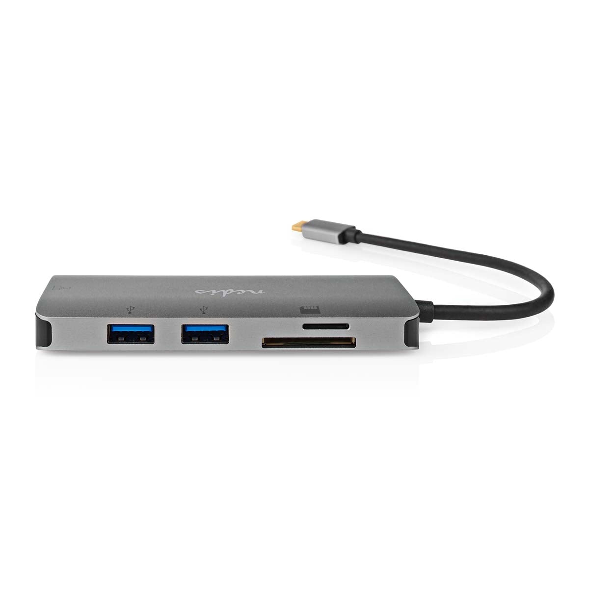 USB Multi-Port Adapter | USB 3.2 Gen 1 | USB-C™ Male | HDMI™ Output / Micro SD / RJ45 Female / SD / USB-C™ Female / 3x USB-A Female | 5 Gbps | 0.20 m | Round | Gold Plated | PVC | Anthracite | Box