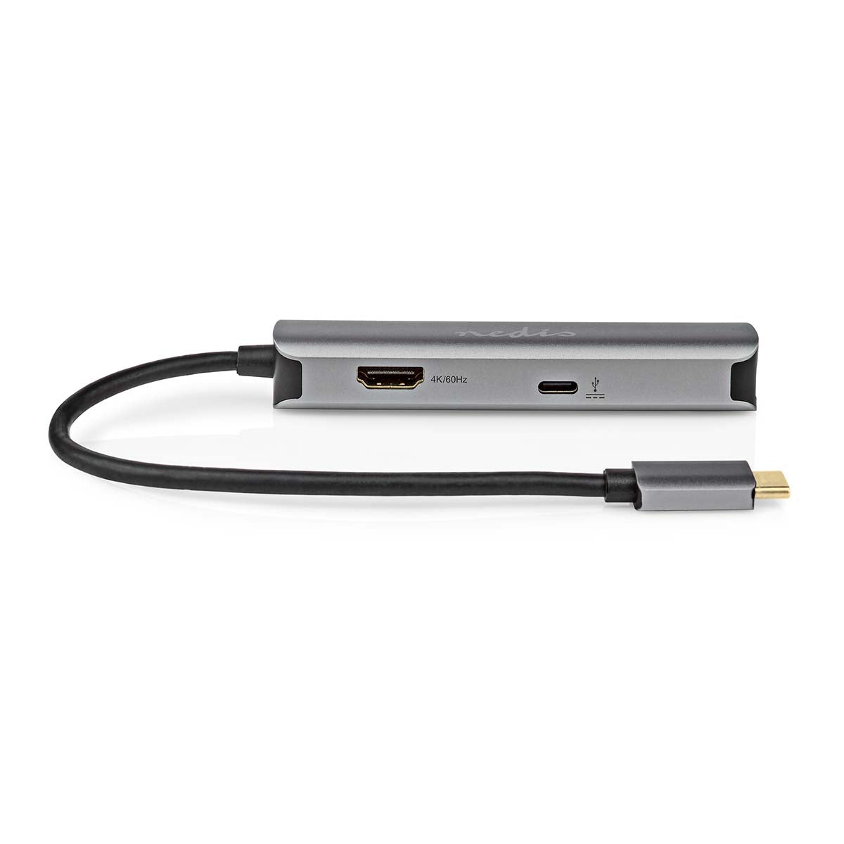 USB Multi-Port Adapter | USB 3.2 Gen 1 | USB-C™ Male | HDMI™ Output / RJ45 Female / USB-A Female / USB-C™ Female | 5 Gbps | 0.20 m | Round | Gold Plated | PVC | Anthracite | Box