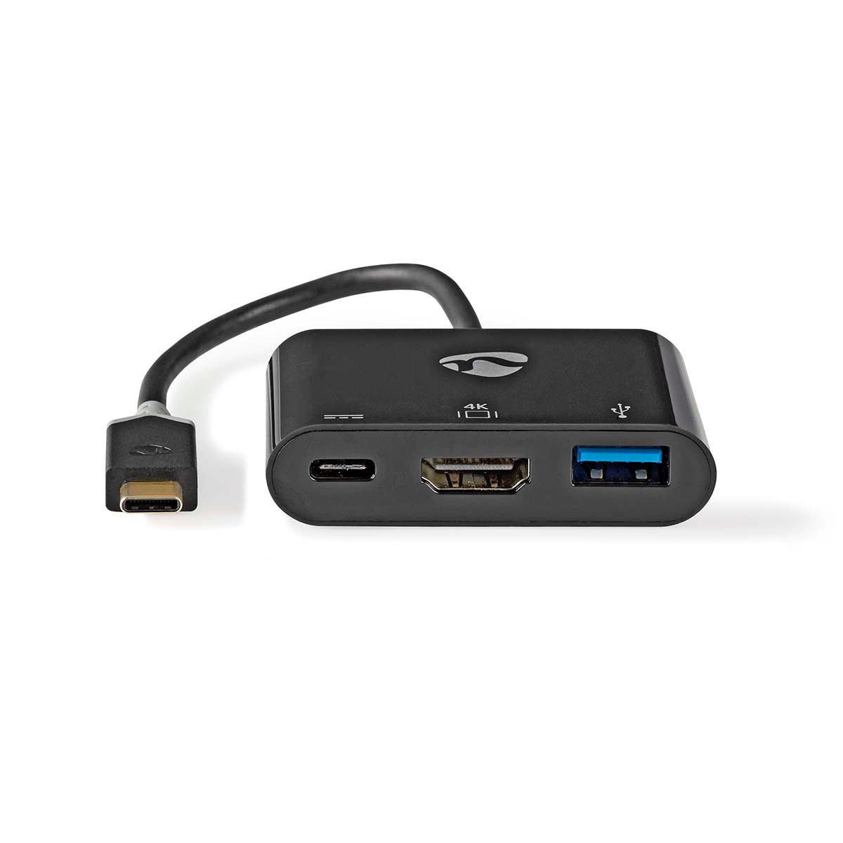 USB Multi-Port Adapter | USB 3.2 Gen 1 | USB-C™ Male | HDMI™ Output / USB-A Female / USB-C™ Female | 5 Gbps | 0.20 m | Round | Gold Plated | PVC | Anthracite | Cardboard box with window