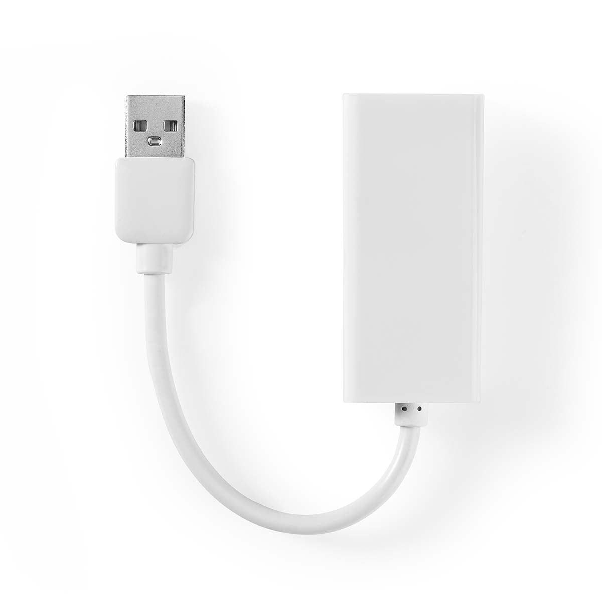USB Network Card | USB 2.0 | 100 Mbps | USB-A Male | RJ45 Female | 0.20 m | Round | Gold Plated / Nickel Plated | Bare Copper | White | Box