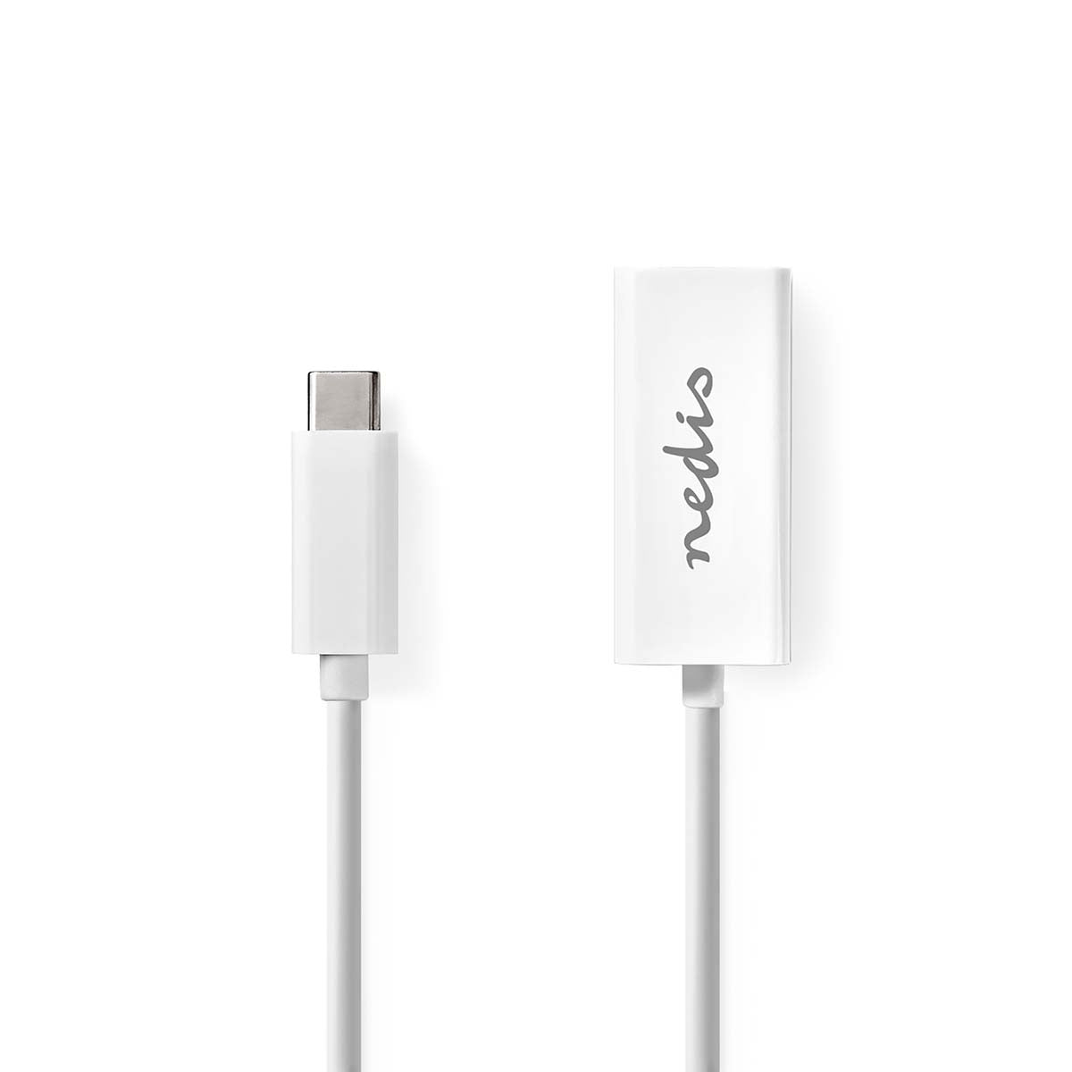 USB Network Card | USB 3.2 Gen 1 | 1000 Mbps | USB-C™ Male | RJ45 Female | 0.20 m | Round | Nickel Plated | Tinned Copper | White | Envelope