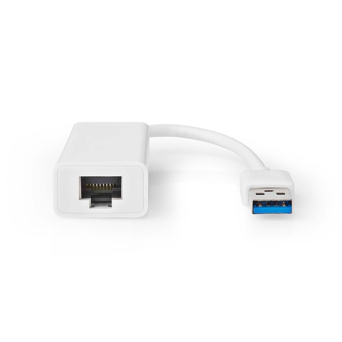 USB Network Card | USB 3.2 Gen 1 | 1 Gbps | USB-A Male | RJ45 Female | 0.20 m | Round | Nickel Plated | Bare Copper | White | Box
