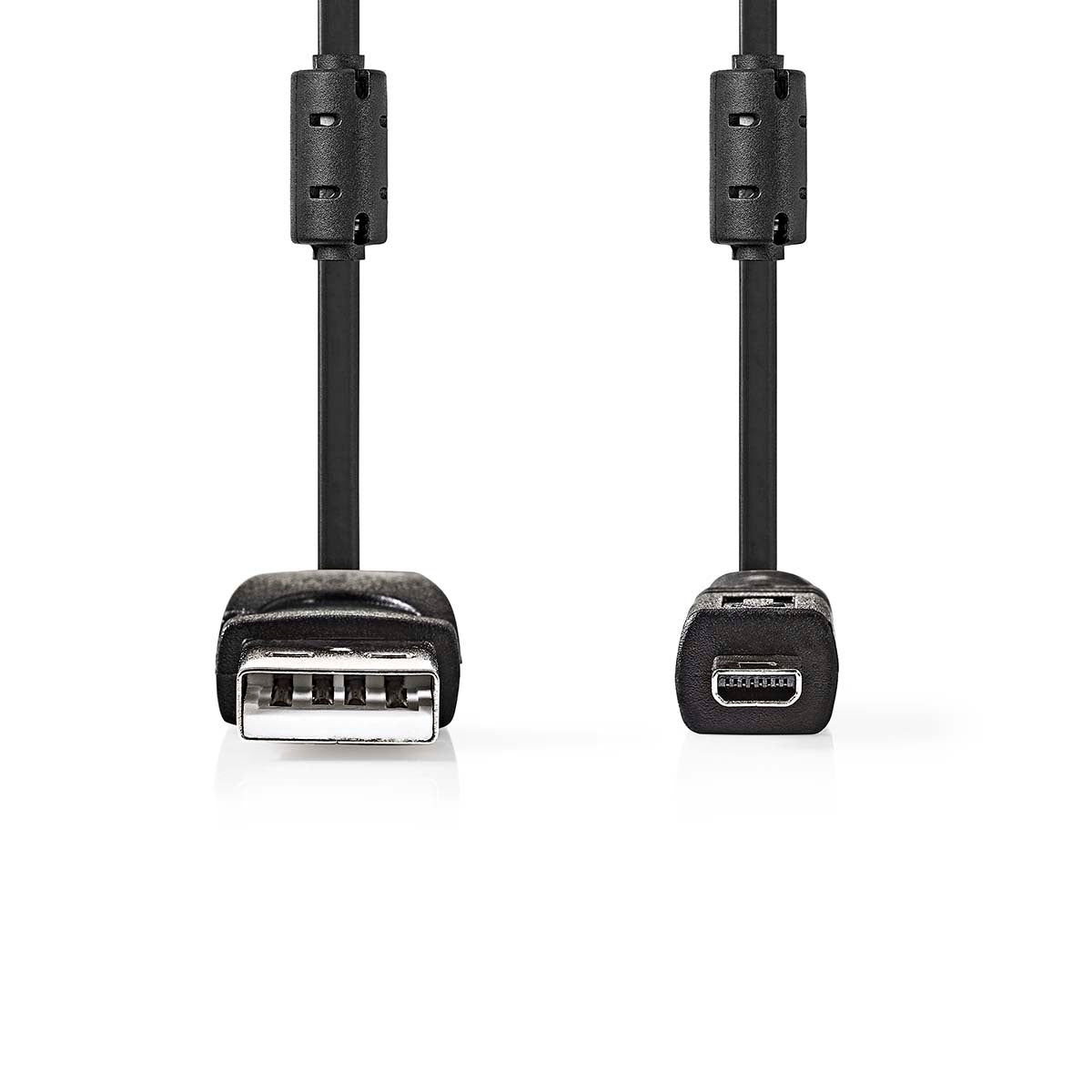 USB cable | USB 2.0 | USB-A Male | UC-E6 8-Pins Male | 480 Mbps | Nickel Plated | 2.00 m | Round | PVC | Black | Label
