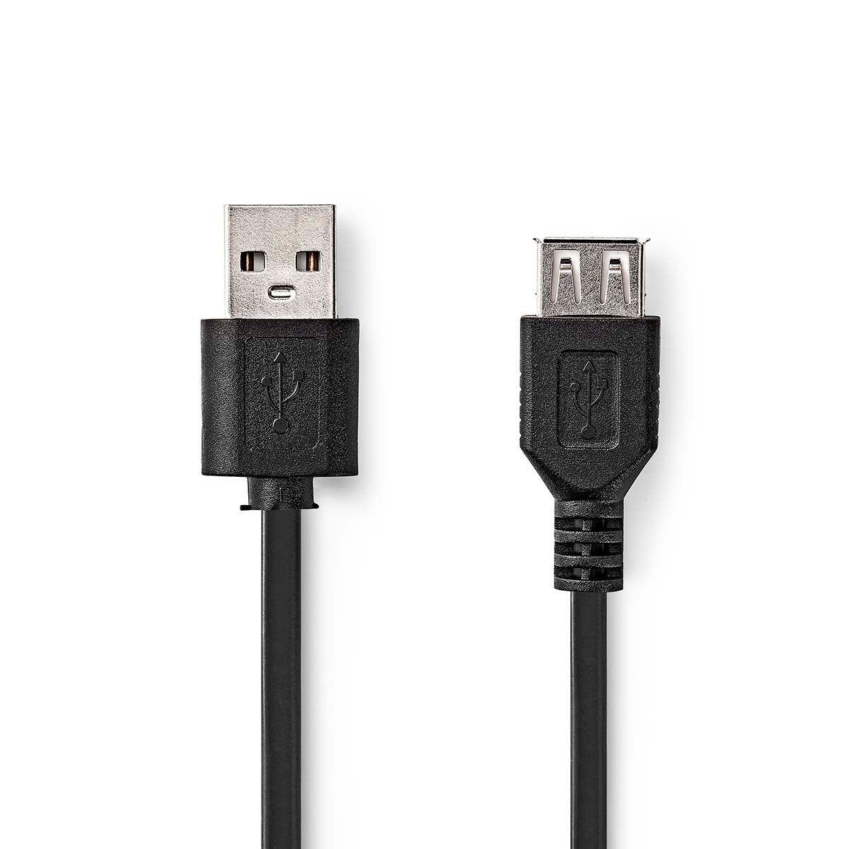 USB cable | USB 2.0 | USB-A Male | USB-A Female | 480 Mbps | Nickel Plated | 1.00 m | Round | PVC | Black | Box