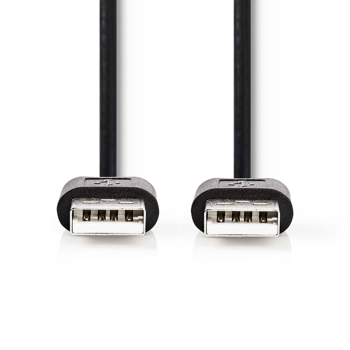 USB cable | USB 2.0 | USB-A Male | USB-A Male | 480 Mbps | Nickel Plated | 2.00 m | Round | PVC | Black | Label