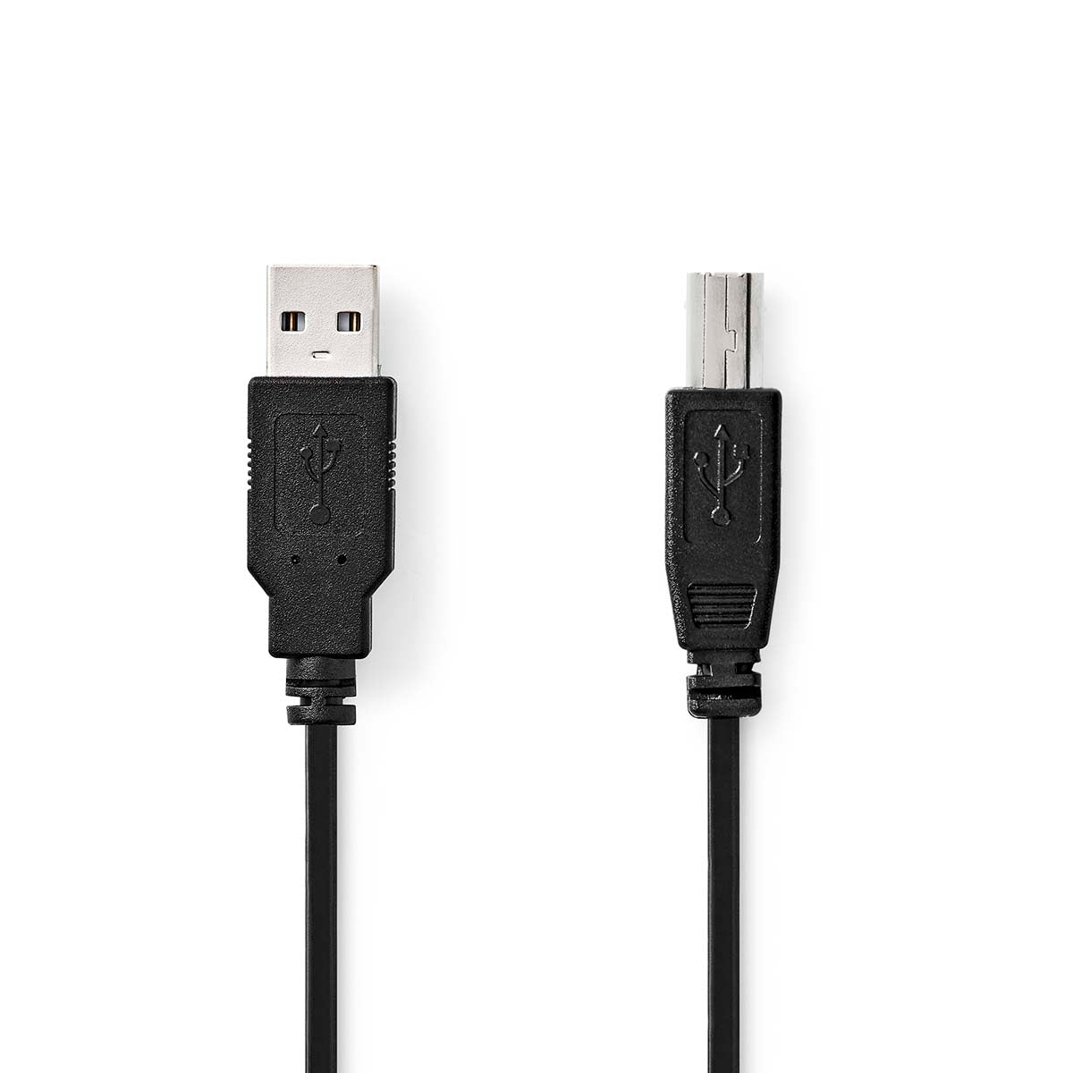 USB cable | USB 2.0 | USB-A Male | USB-B Male | 480 Mbps | Nickel Plated | 5.00 m | Round | PVC | Black | Blisters