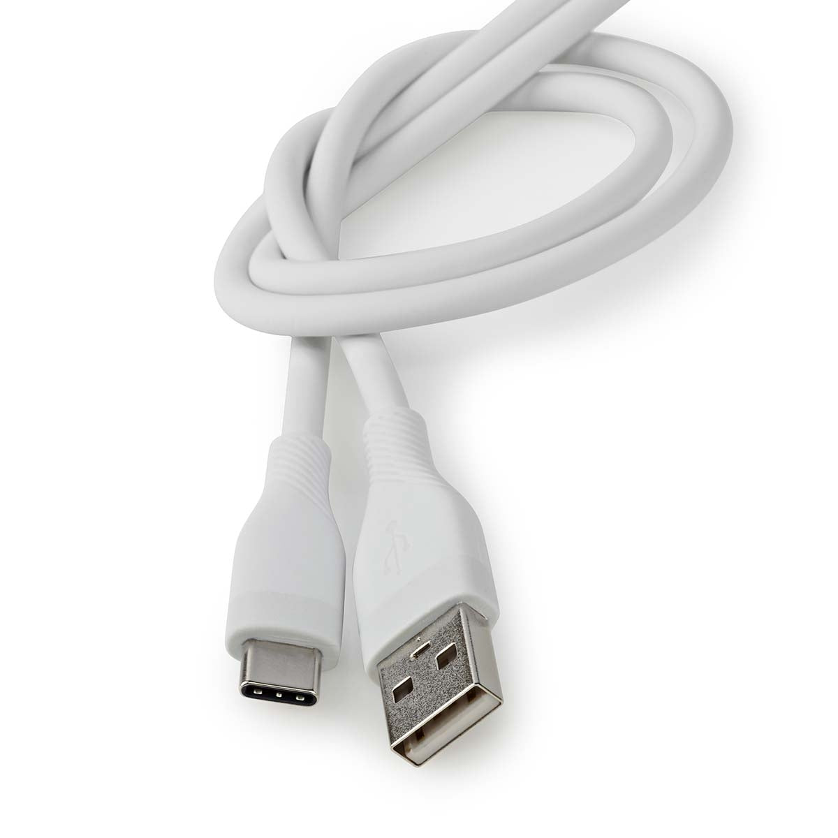 USB cable | USB 2.0 | USB-A Male | USB-C™ Male | 15 W| 480 Mbps | Nickel Plated | 1.50 m | Round | Silicone | White | Box