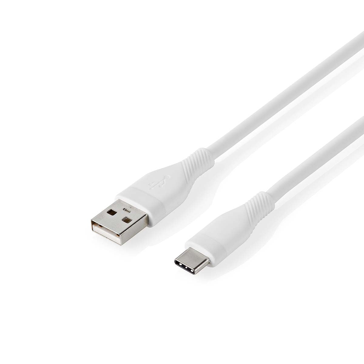 USB cable | USB 2.0 | USB-A Male | USB-C™ Male | 15 W| 480 Mbps | Nickel Plated | 1.50 m | Round | Silicone | White | Box