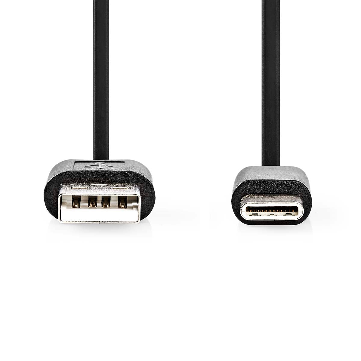 USB cable | USB 2.0 | USB-A Male | USB-C™ Male | 60 W | 480 Mbps | Nickel Plated | 0.10 m | Round | PVC | Black | Blisters