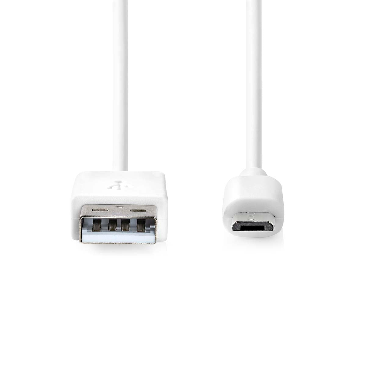 USB cable | USB 2.0 | USB-A Male | USB Micro-B Male | 480 Mbps | Nickel Plated | 2.00 m | Round | PVC | White | Box
