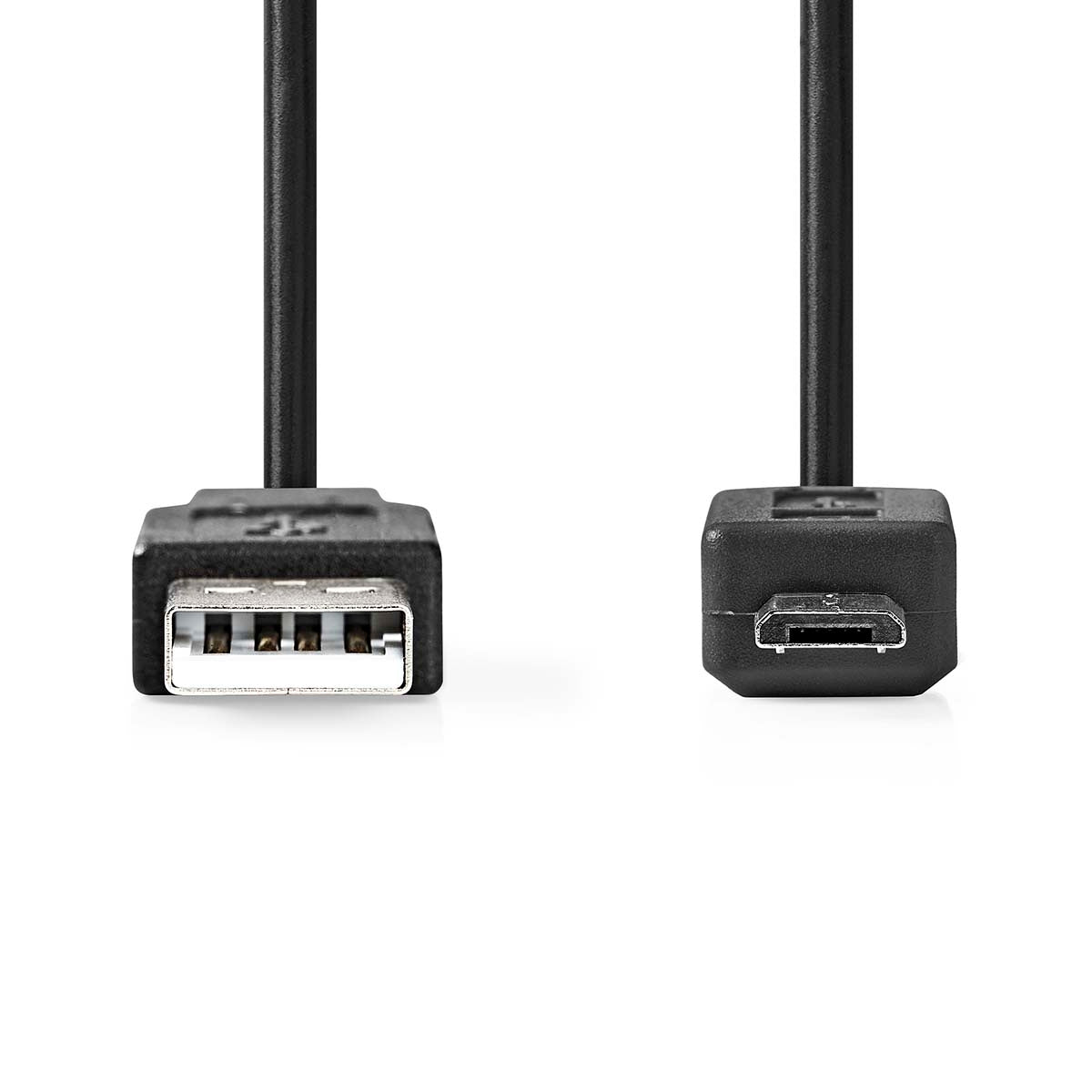 USB cable | USB 2.0 | USB-A Male | USB Micro-B Male | 480 Mbps | Nickel Plated | 3.00 m | Round | PVC | Black | Box