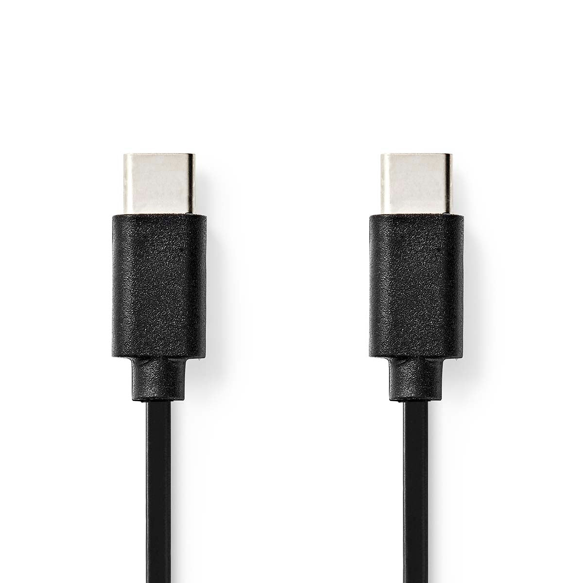 USB cable | USB 2.0 | USB-C™ Male | USB-C™ Male | 60 W | 480 Mbps | Nickel Plated | 1.00 m | Round | PVC | Black | Envelope