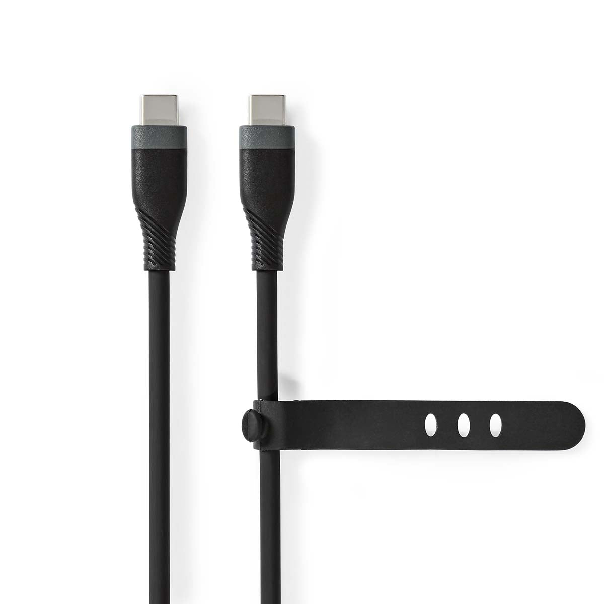 USB cable | USB 2.0 | USB-C™ Male | USB-C™ Male | 60 W | 480 Mbps | Nickel Plated | 1.50 m | Round | Silicone | Black | Box