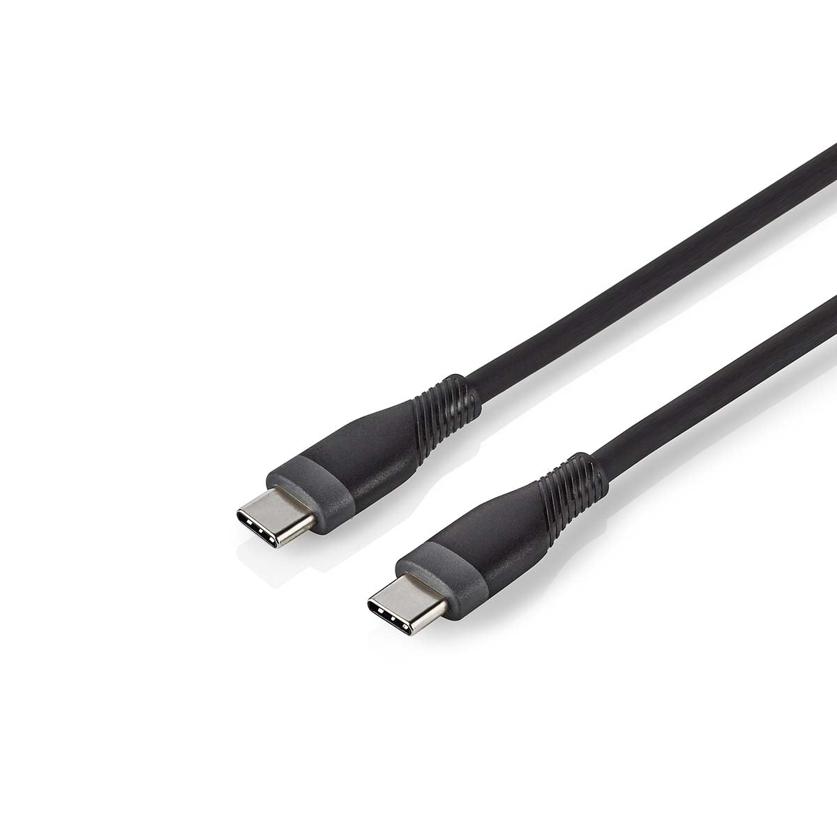 USB cable | USB 2.0 | USB-C™ Male | USB-C™ Male | 60 W | 480 Mbps | Nickel Plated | 1.50 m | Round | Silicone | Black | Box