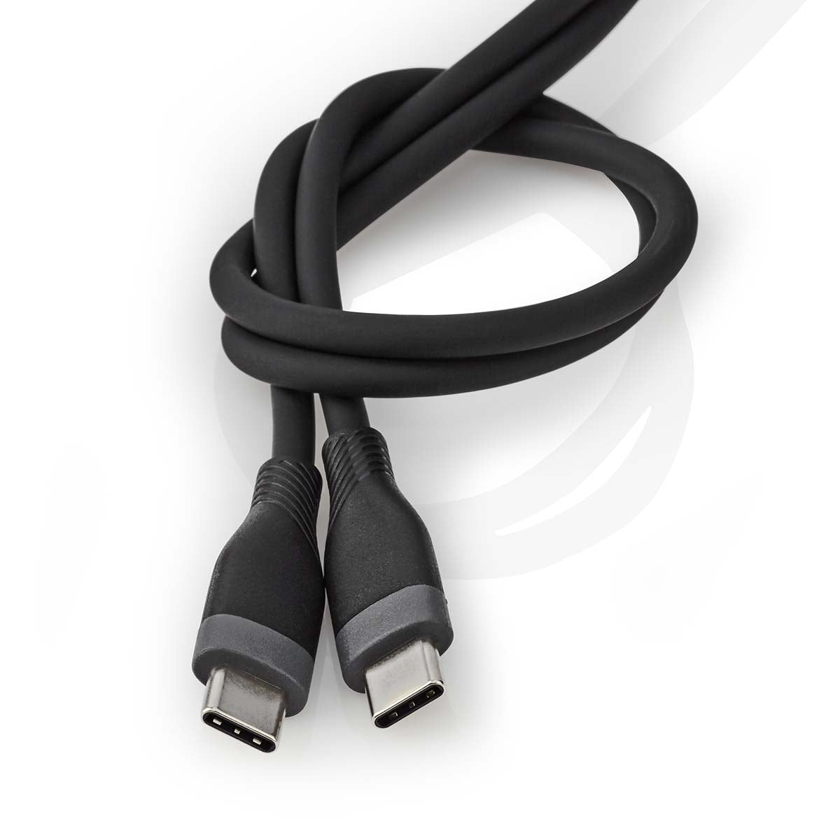 USB cable | USB 2.0 | USB-C™ Male | USB-C™ Male | 60 W | 480 Mbps | Nickel Plated | 1.50 m | Round | Silicone | Black | Box