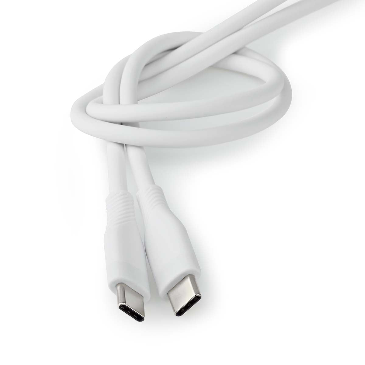 USB cable | USB 2.0 | USB-C™ Male | USB-C™ Male | 60 W | 480 Mbps | Nickel Plated | 1.50 m | Round | Silicone | White | Box