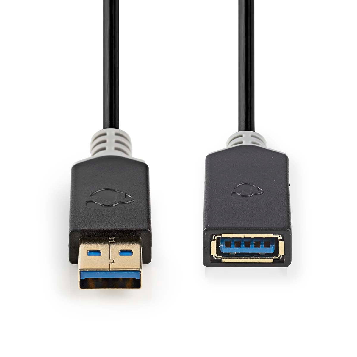 USB cable | USB 3.2 Gen 1 | USB-A Male | USB-A Female | 5 Gbps | Gold Plated | 2.00 m | Round | PVC | Anthracite | Box