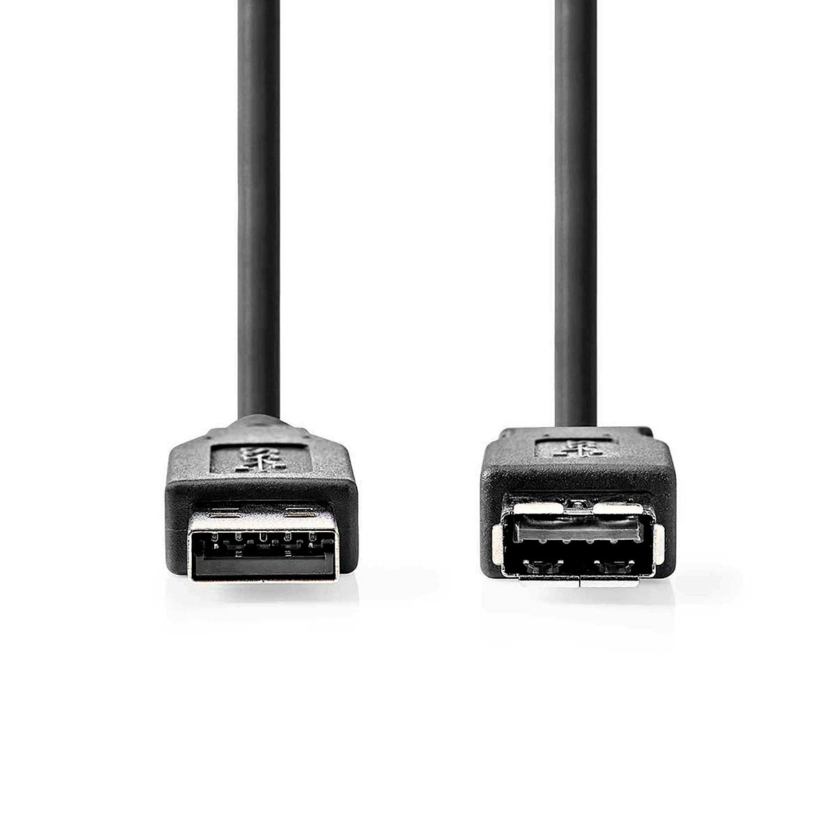 USB cable | USB 3.2 Gen 1 | USB-A Male | USB-A Female | 5 Gbps | Nickel Plated | 3.00 m | Round | PVC | Black | Label