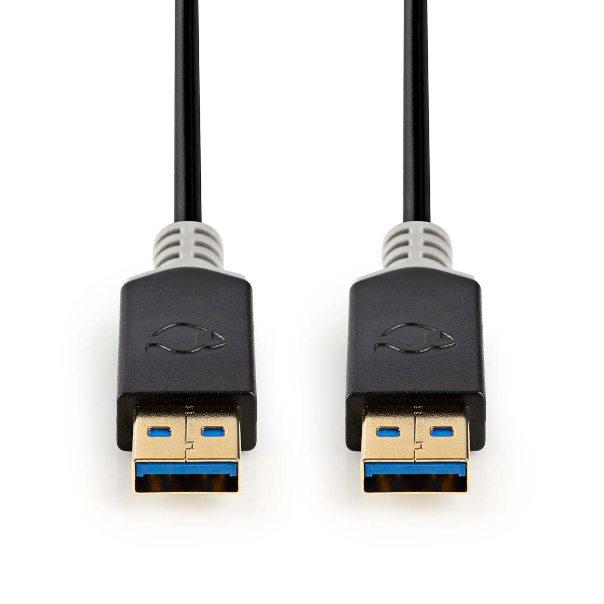 USB cable | USB 3.2 Gen 1 | USB-A Male | USB-A Male | 5 Gbps | Gold Plated | 2.00 m | Round | PVC | Anthracite | Box