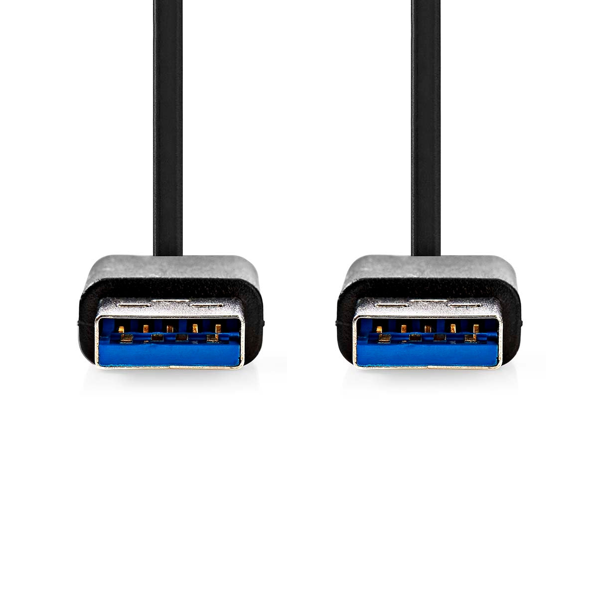 USB cable | USB 3.2 Gen 1 | USB-A Male | USB-A Male | 5 Gbps | Nickel Plated | 1.00 m | Round | PVC | Black | Box