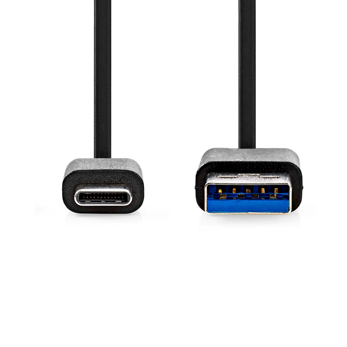 USB cable | USB 3.2 Gen 1 | USB-A Male | USB-C™ Male | 15 W| 5 Gbps | Nickel Plated | 1.00 m | Round | PVC | Black | Label