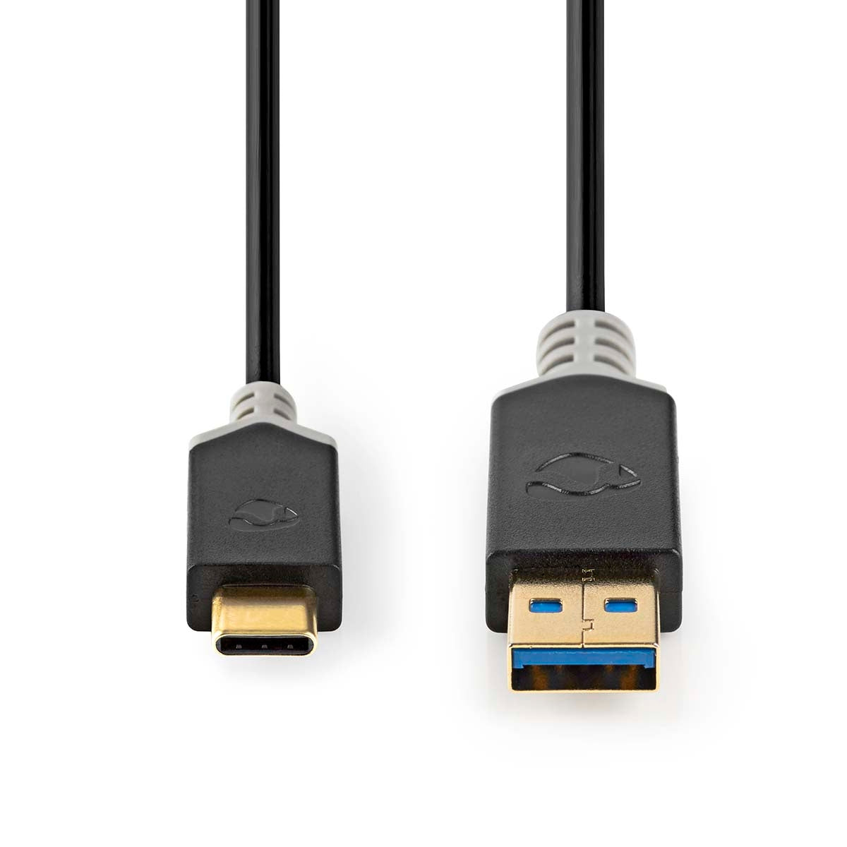 USB cable | USB 3.2 Gen 1 | USB-A Male | USB-C™ Male | 60 W | 5 Gbps | Gold Plated | 1.00 m | Round | PVC | Anthracite | Cardboard box with window