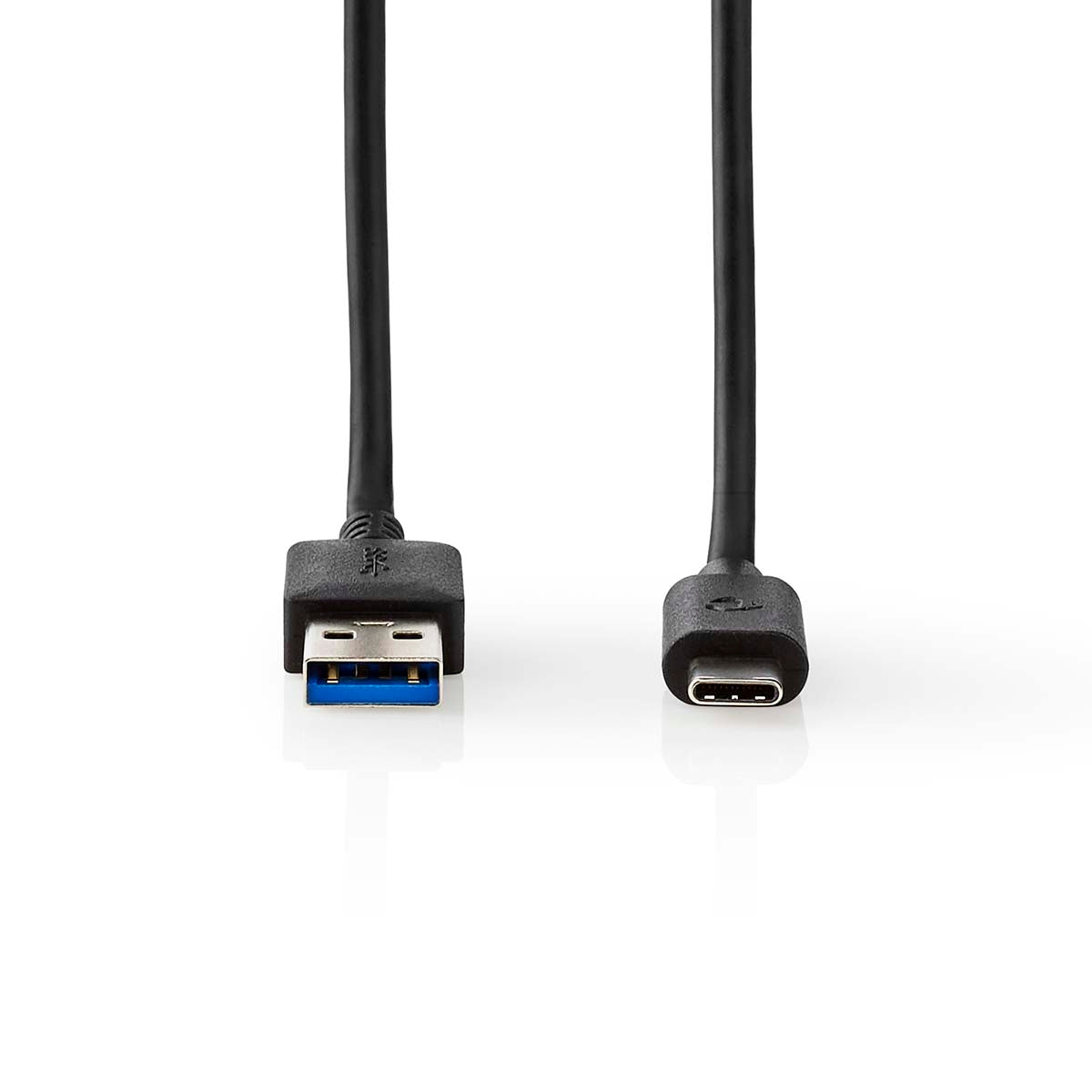 USB cable | USB 3.2 Gen 1 | USB-A Male | USB-C™ Male | 60 W | 5 Gbps | Nickel Plated | 2.00 m | Round | PVC | Black | Box