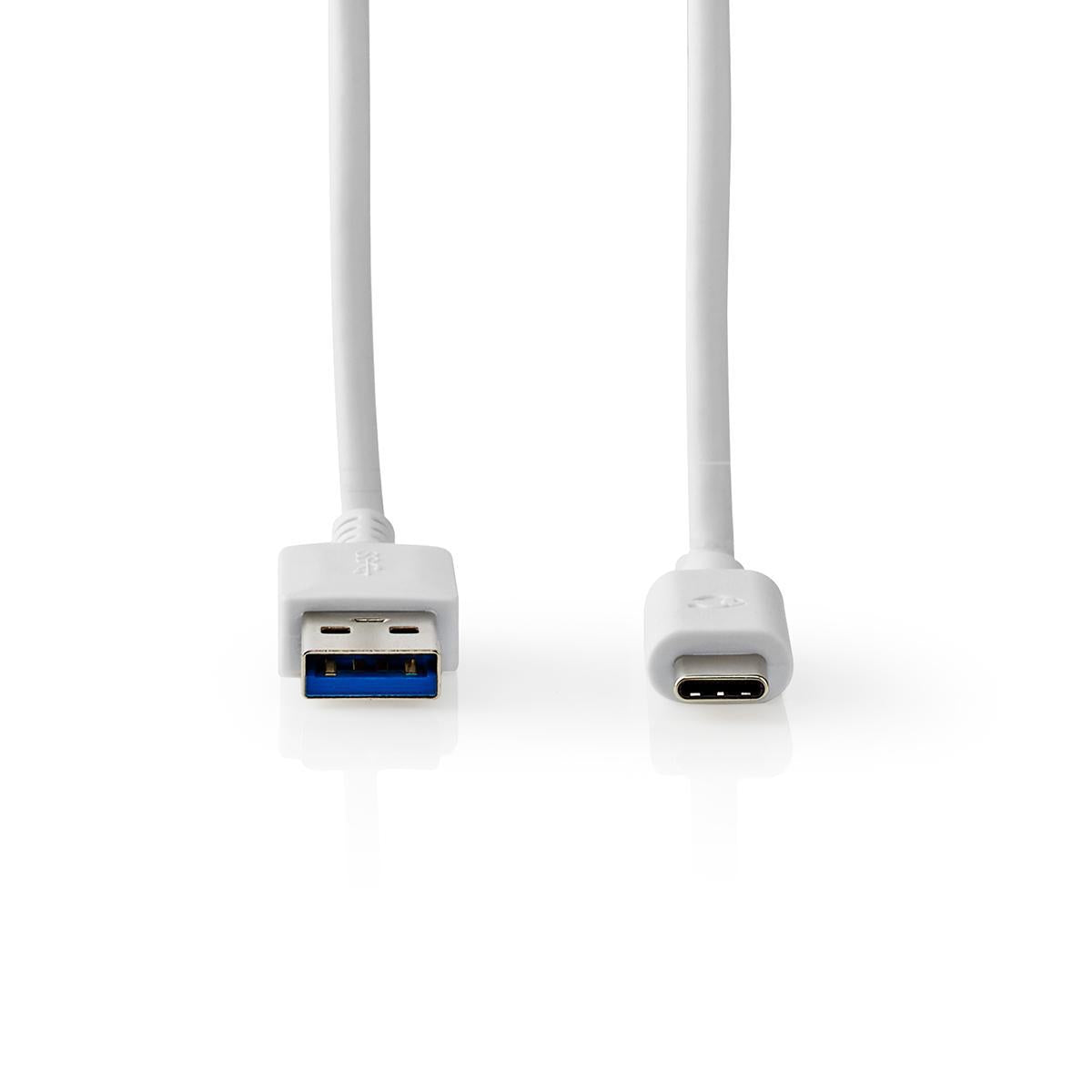 USB cable | USB 3.2 Gen 1 | USB-A Male | USB-C™ Male | 60 W | 5 Gbps | Nickel Plated | 2.00 m | Round | PVC | White | Box