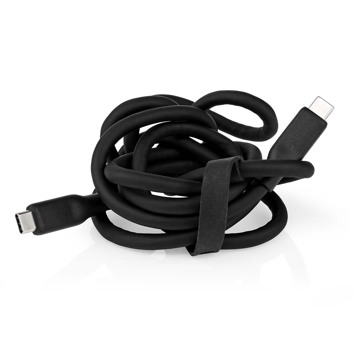 USB cable | USB 3.2 Gen 2 | USB-C™ Male | USB-C™ Male | 240 W | 8K@30Hz | 20 Gbps | Nickel Plated | 1.00 m | Round | Silicone | Black | Box