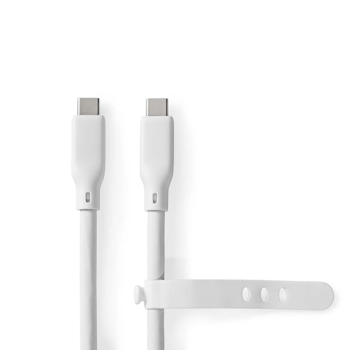 USB cable | USB 3.2 Gen 2 | USB-C™ Male | USB-C™ Male | 240 W | 8K@30Hz | 20 Gbps | Nickel Plated | 1.00 m | Round | Silicone | White | Box