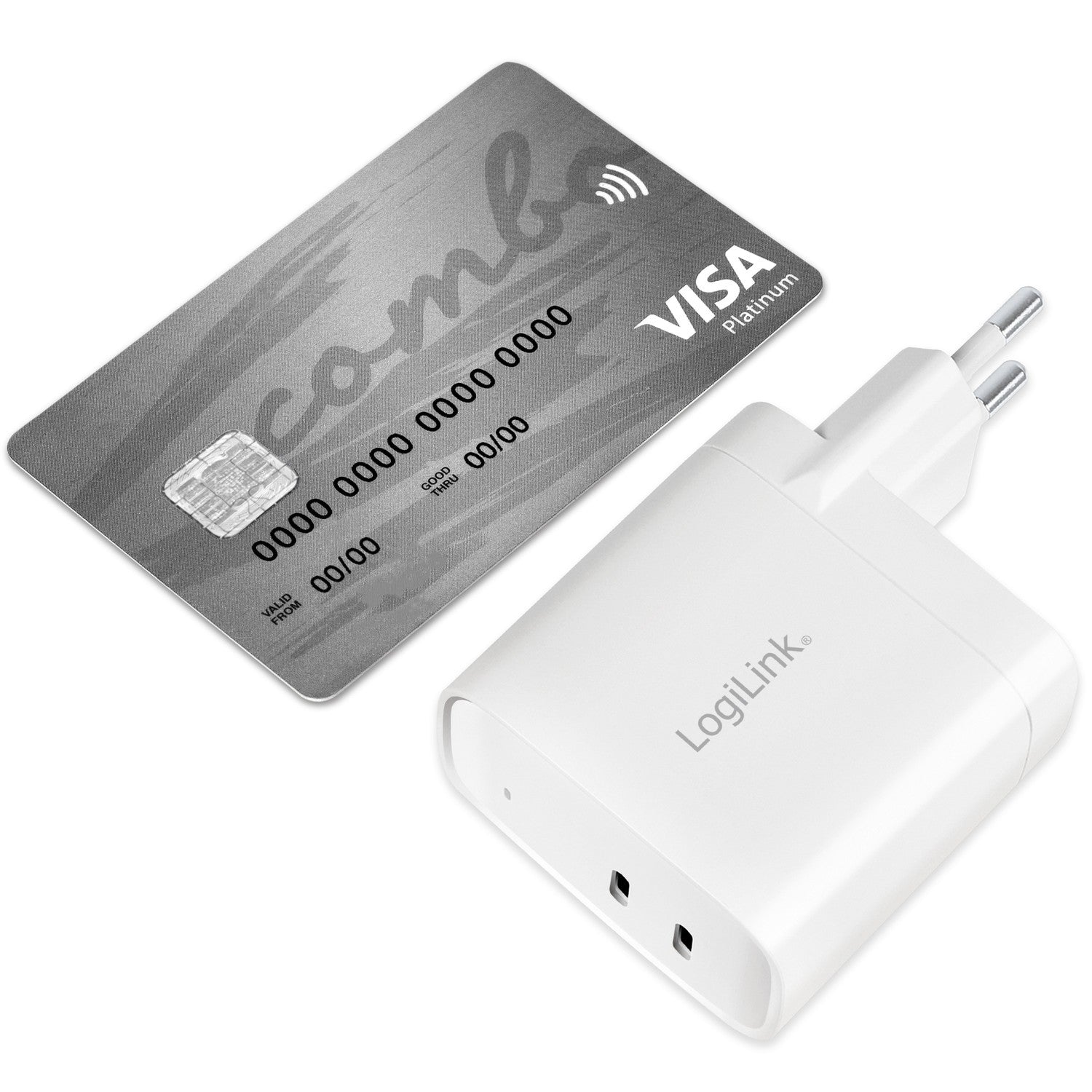 USB charger 2 x USB-C PD 40W GaN