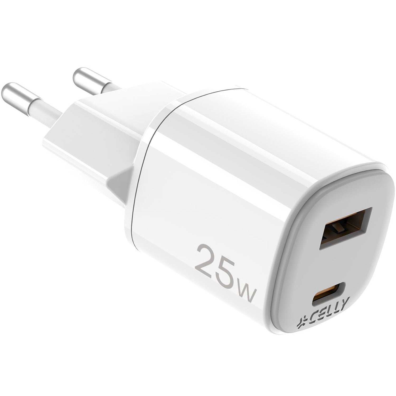 USB charger GaN 1 x USB-A + 1 x USB-C PD 25W