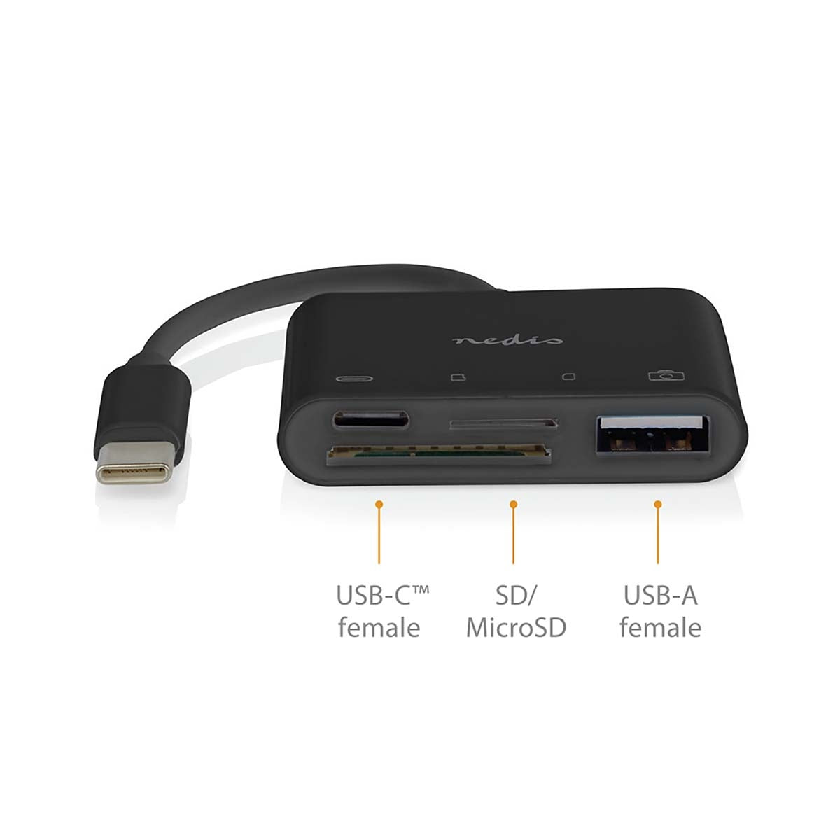 USB hub | 1x USB-C™ | 1x USB A / 1x USB-C™ | 4-Port port(s) | USB 2.0 | USB Power | SD & MicroSD