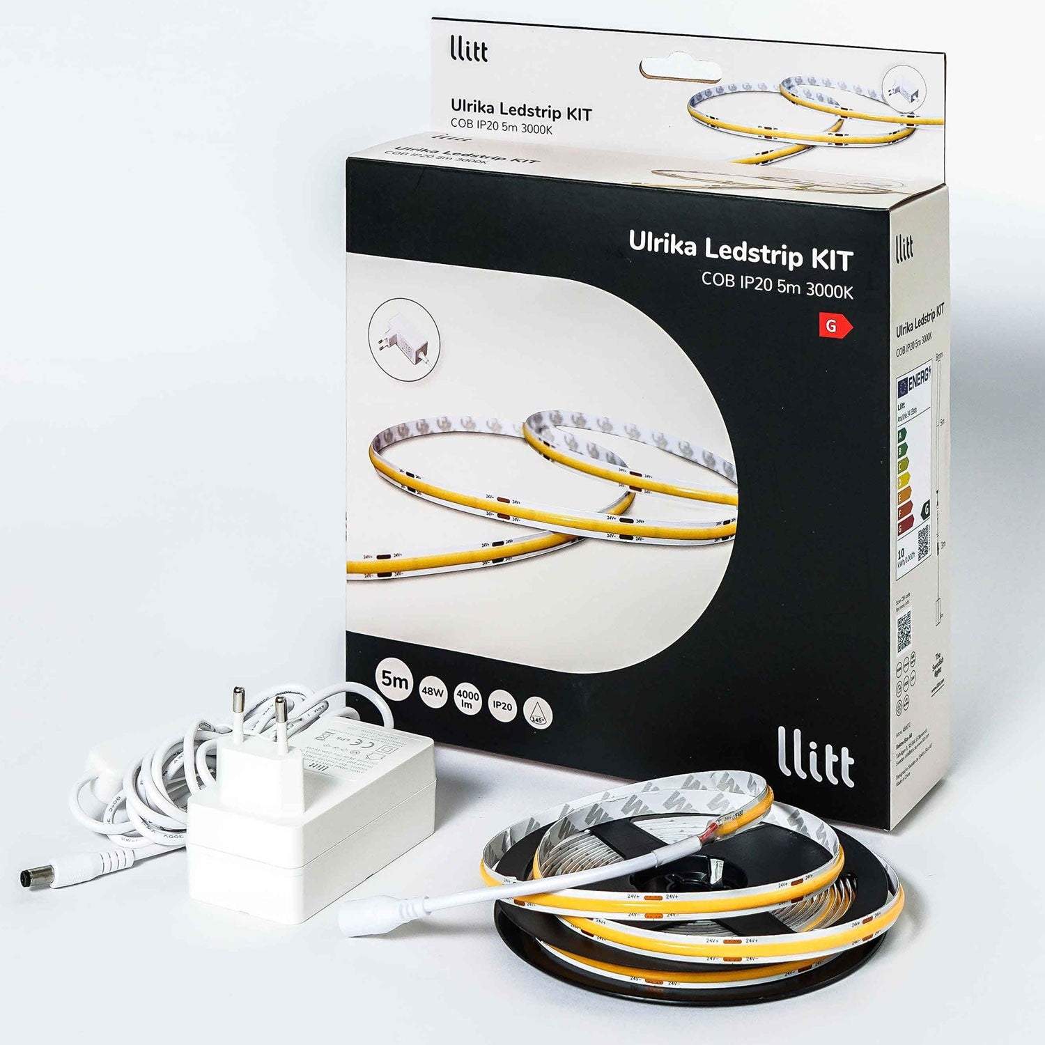 Ulrika Ledstrip kit COB-LED IP20 5m??? 3000K???