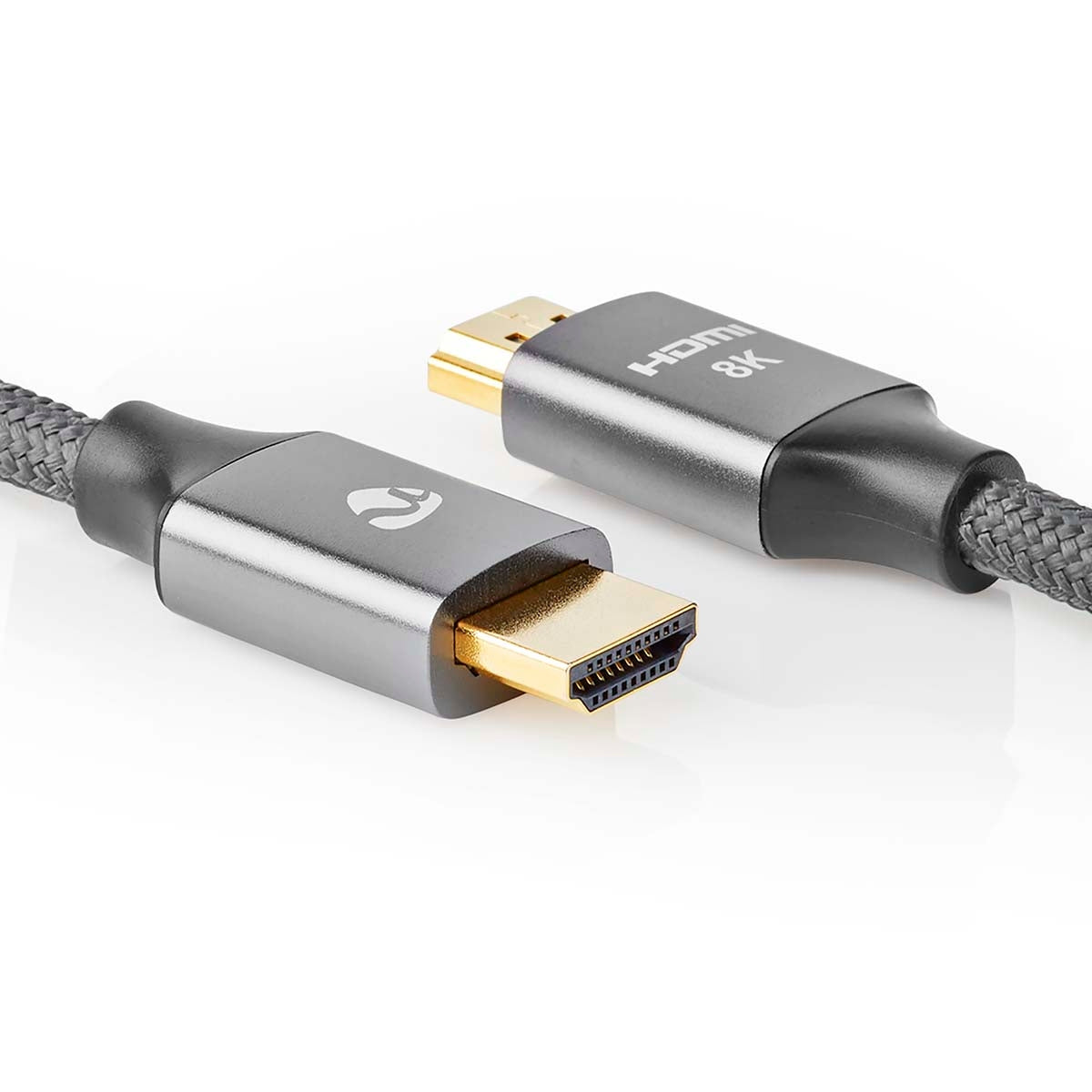 Ultra High Speed HDMI™ Cable | HDMI™ Connector | HDMI™ Connector | 8K@60Hz | 48 Gbps | 3.00 m | Round | 6.7mm | Gray With Metal | Lid
