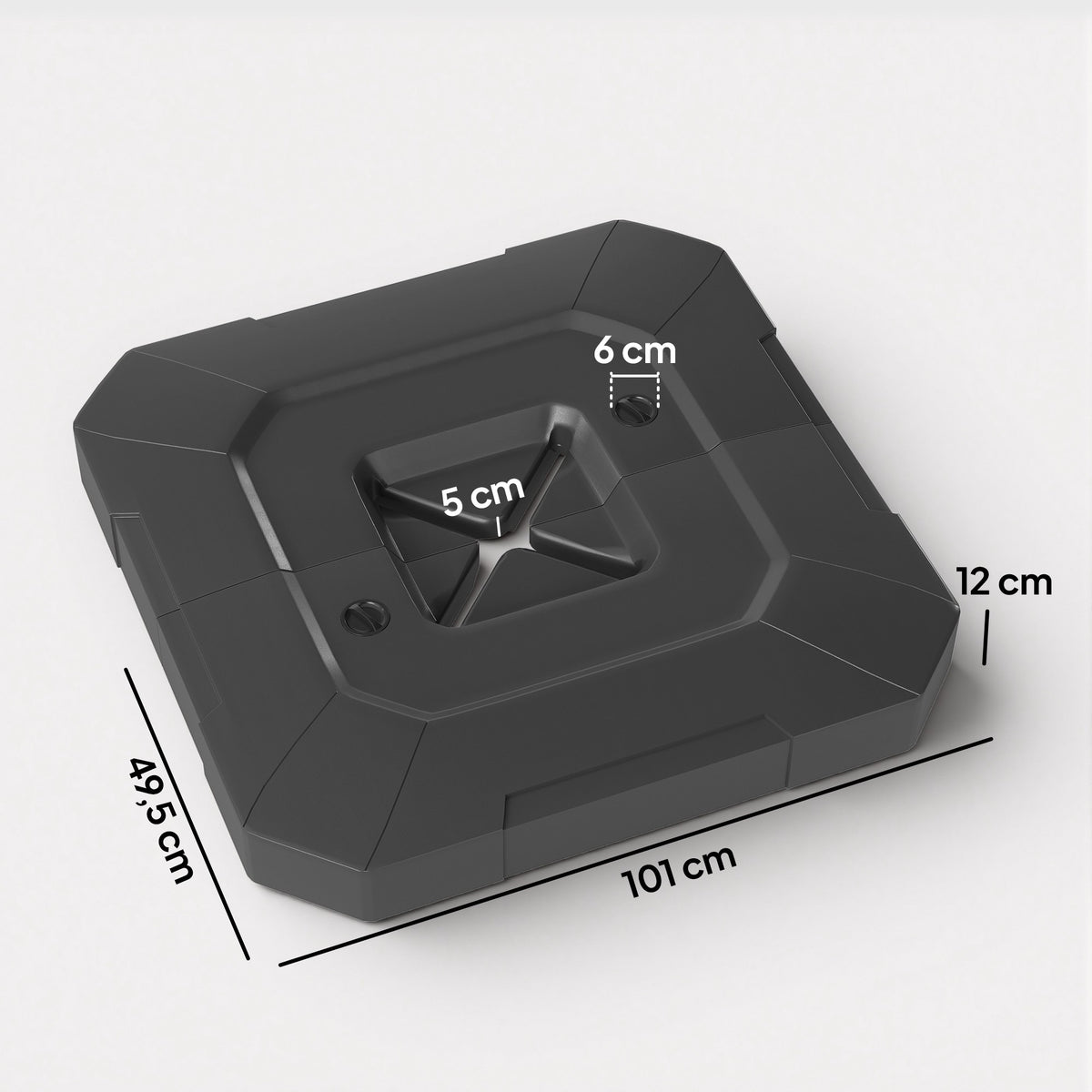 Umbrella Base Weights, 2-Piece, HDPE, 80-105 kg Capacity