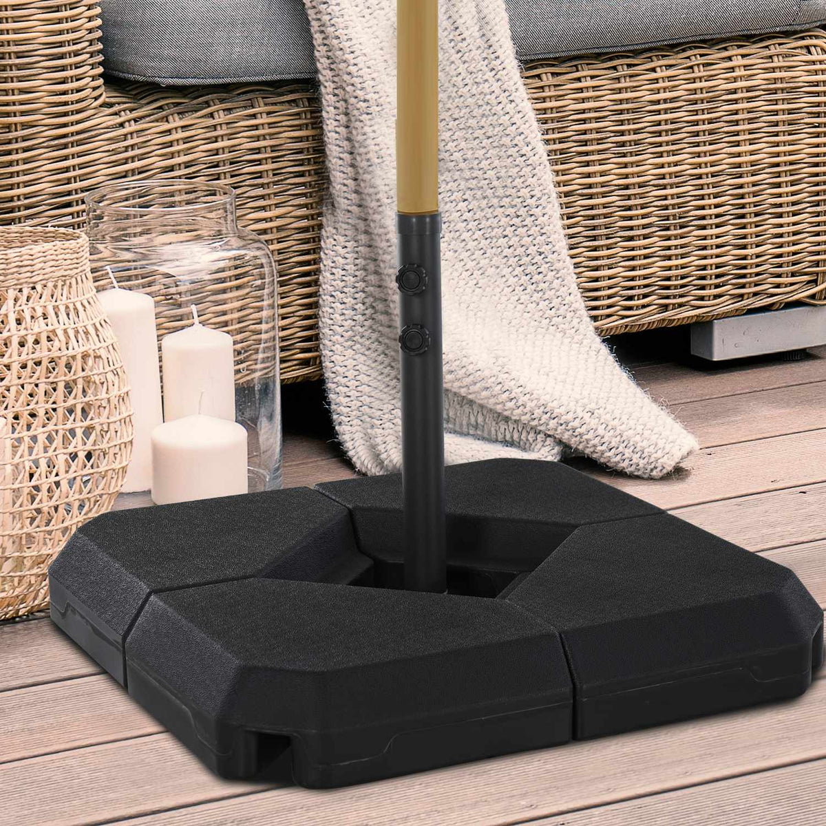 Umbrella Stand, Hdpe, Black