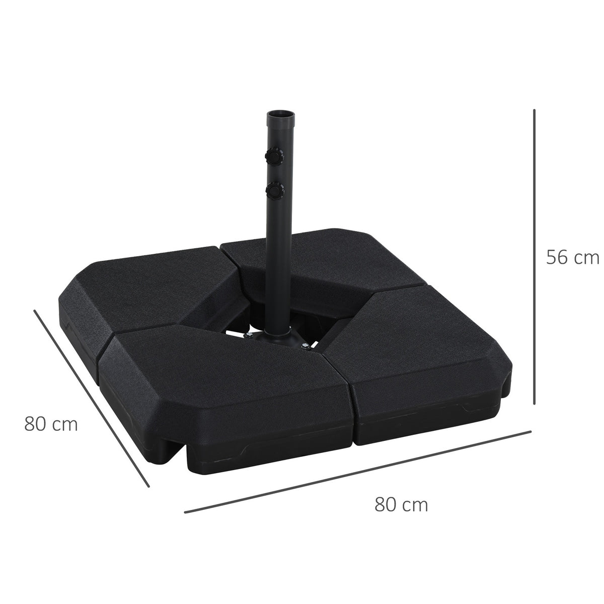 Umbrella Stand, Hdpe, Black