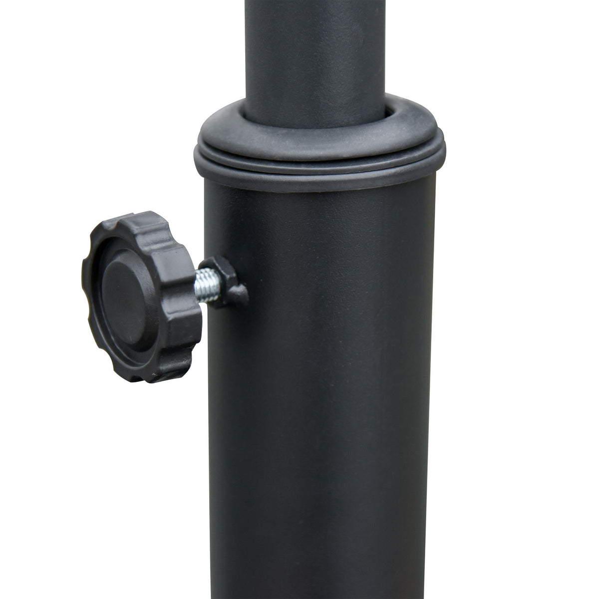 Umbrella Stand Parasol Base Parasol Base 25Kg Steel + Cement Black ∅49 X 37 Cm