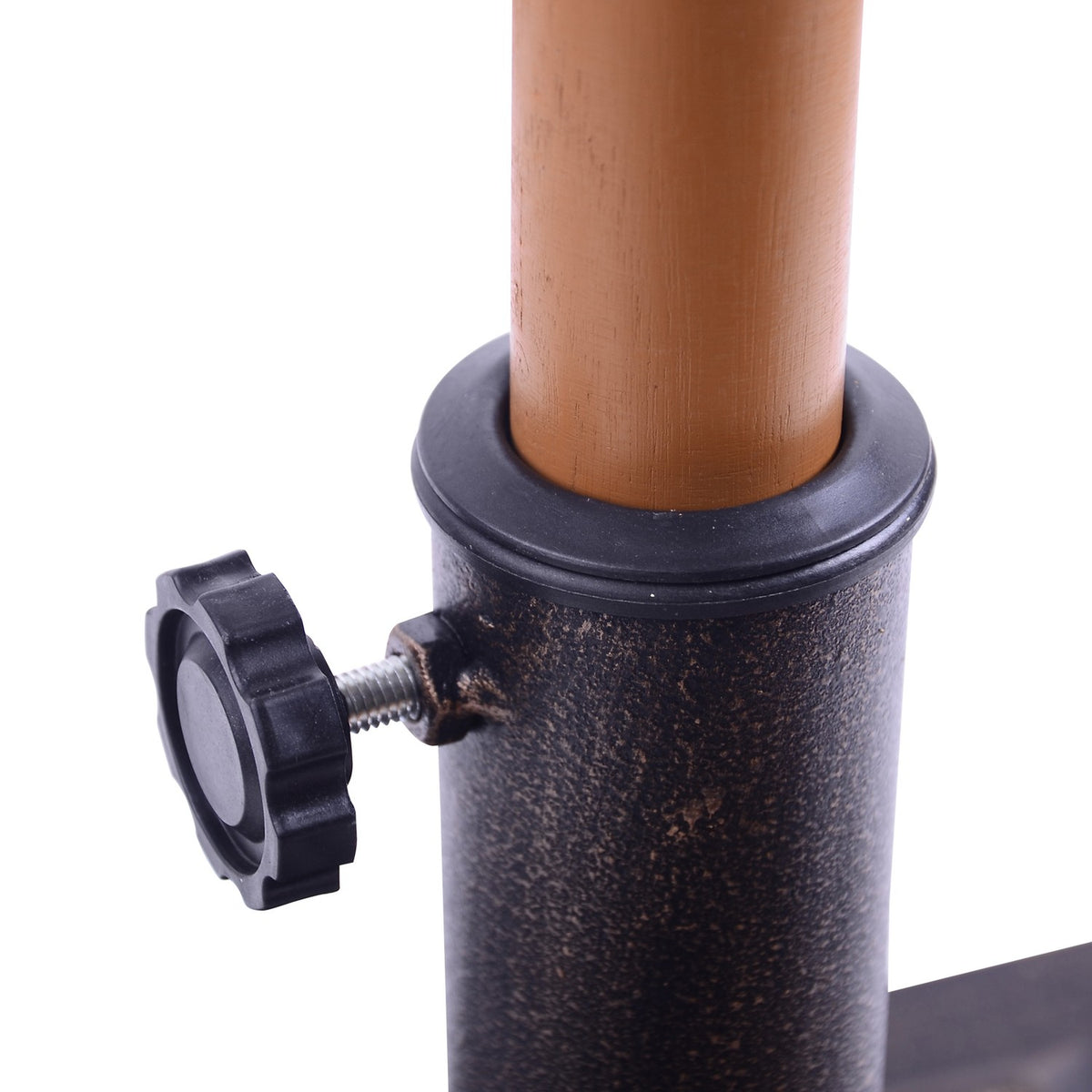Umbrella Stand Parasol Base Parasol Stand 9Kg 38/48Mm Polyester Resin Bronze L44 X W44 X H33Cm