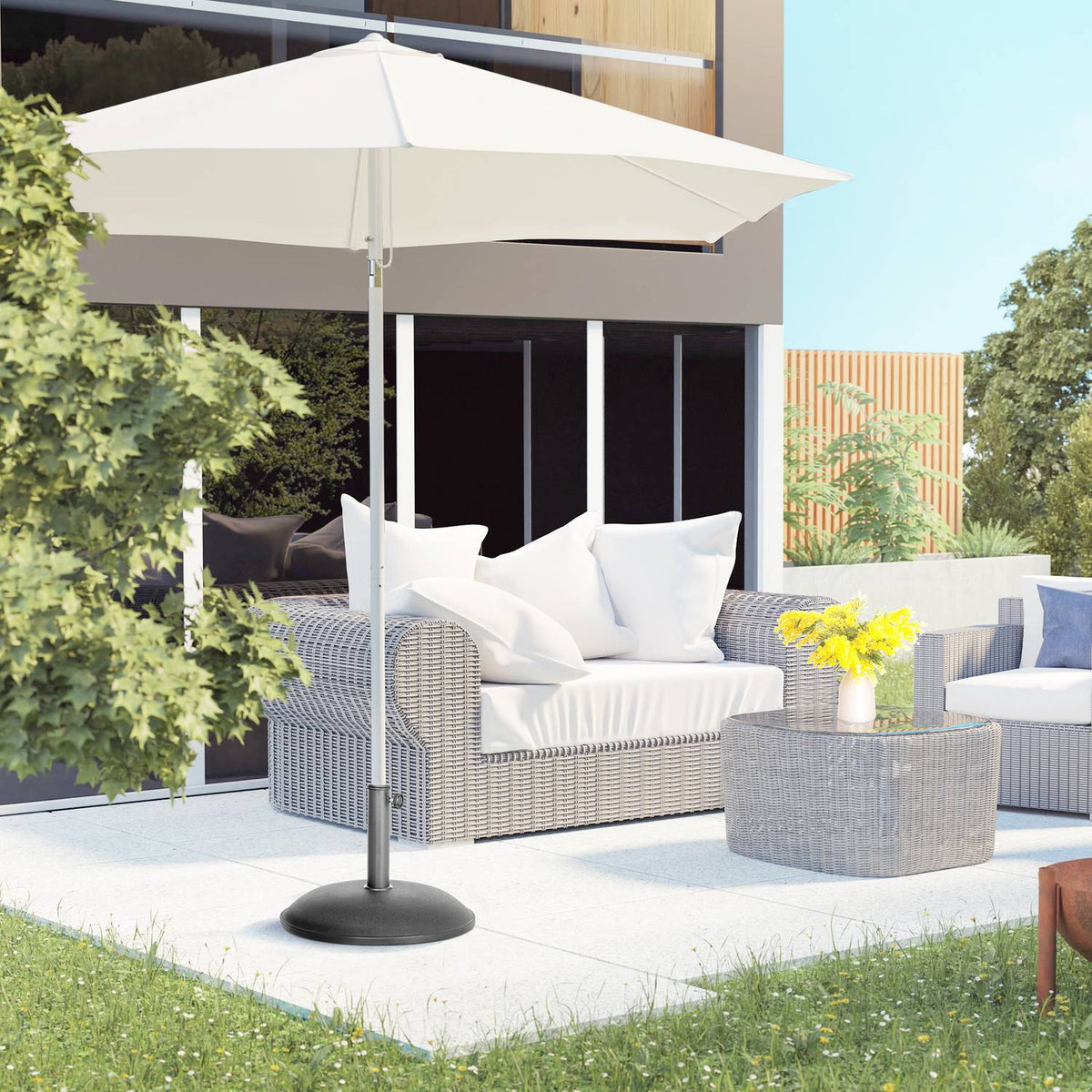 Umbrella Stand Round Parasol Stand Parasol Base Base 20 Kg Steel Tube (Model 1)