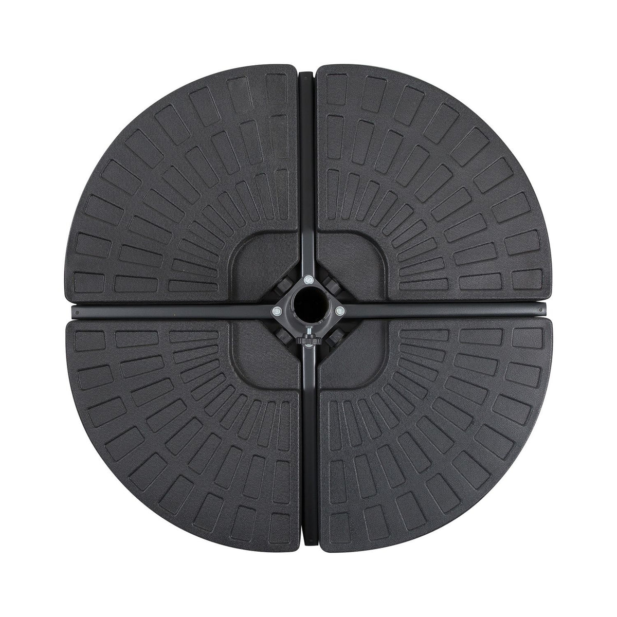 Umbrella Weight, For Parasols, With 52 Kg Water/68 Kg Sand, Hdpe, Black