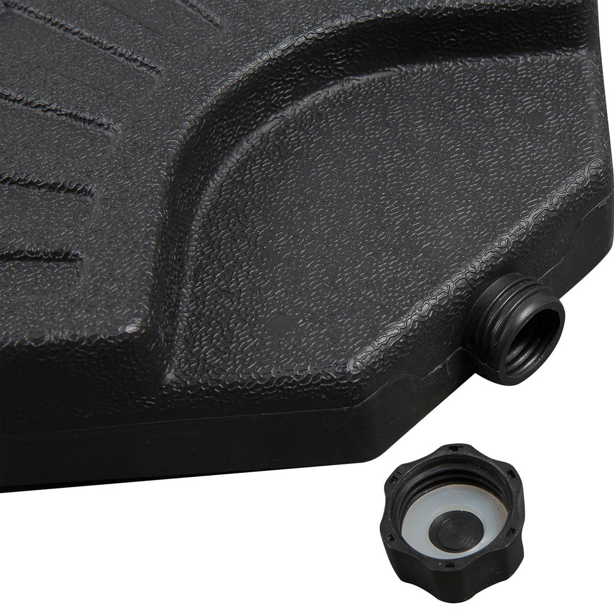 Umbrella Weight, For Parasols, With 52 Kg Water/68 Kg Sand, Hdpe, Black