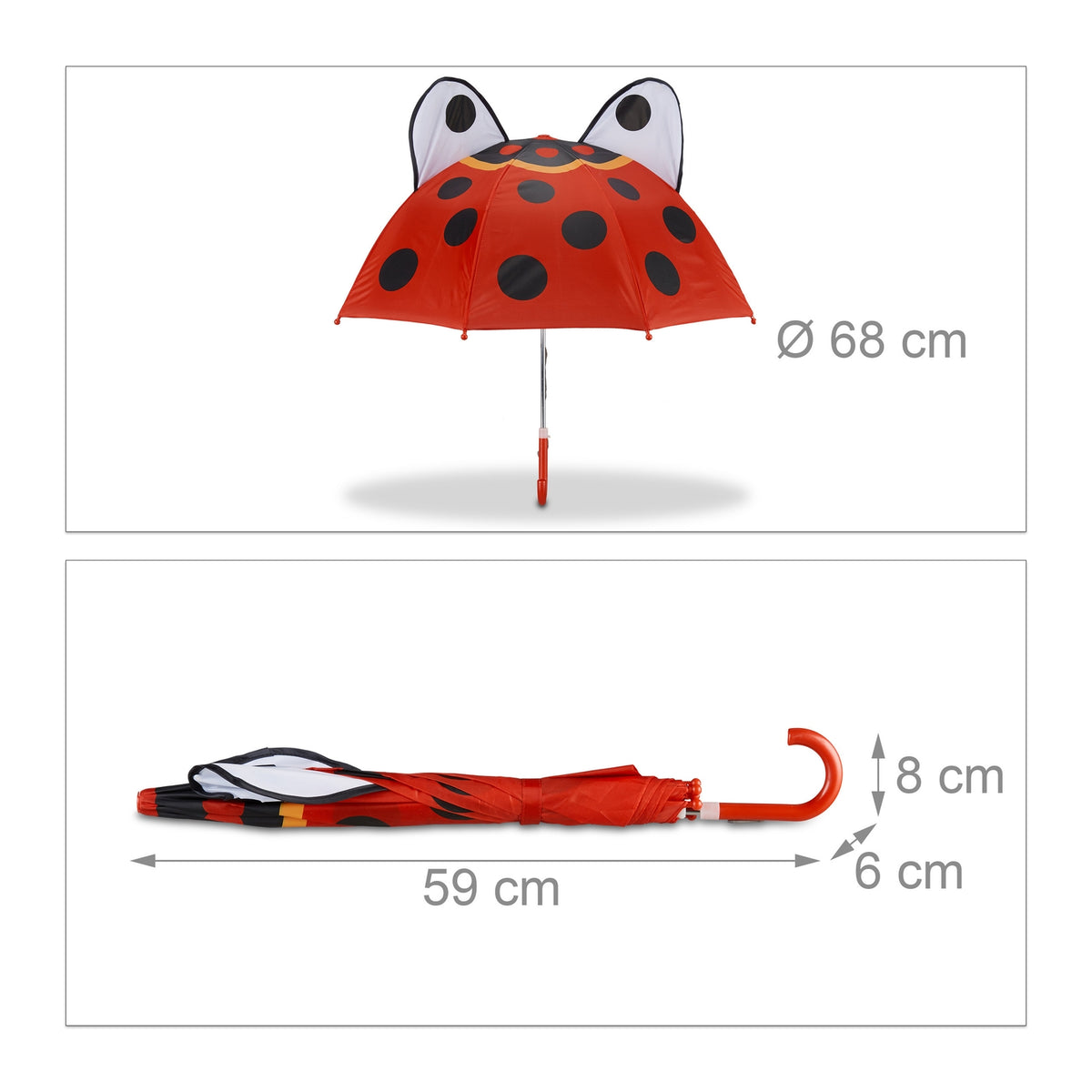 Umbrella for children with 3D motifs