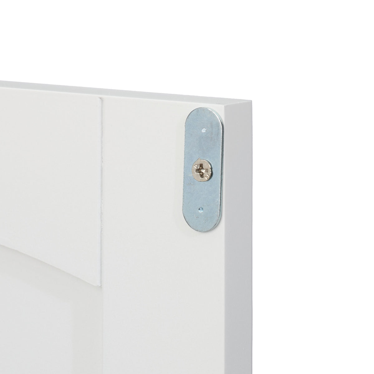 Under Sink Bathroom Cabinet with Doors, White MDF
