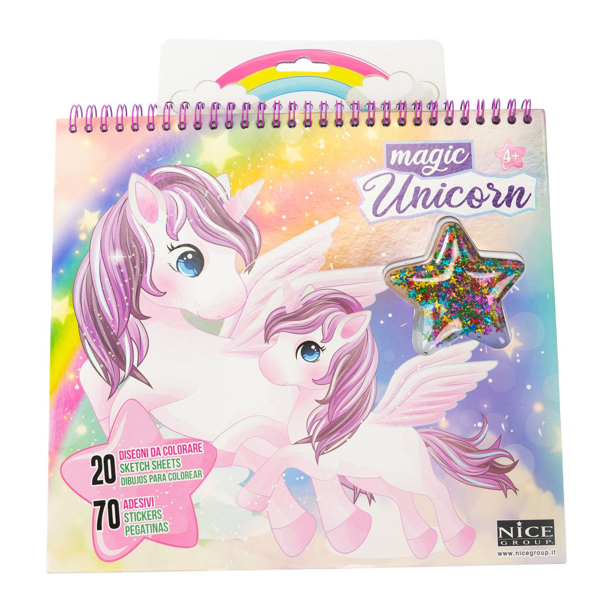 Unicorn Coloring Book with Stickers, 20 Pages, 4+