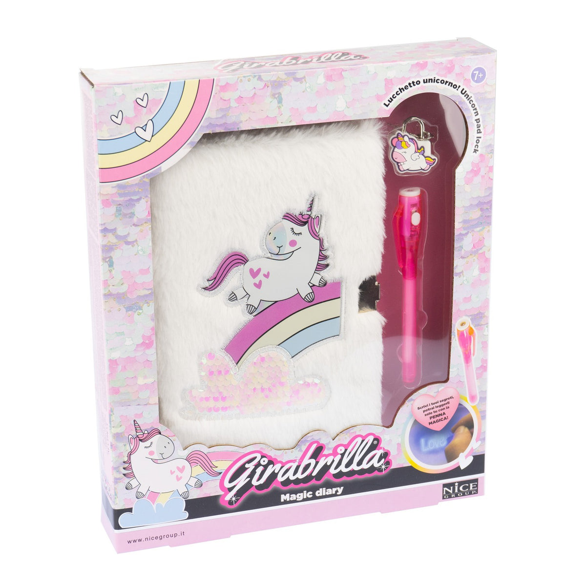 Unicorn Magic Diary with UV Pen and Lock