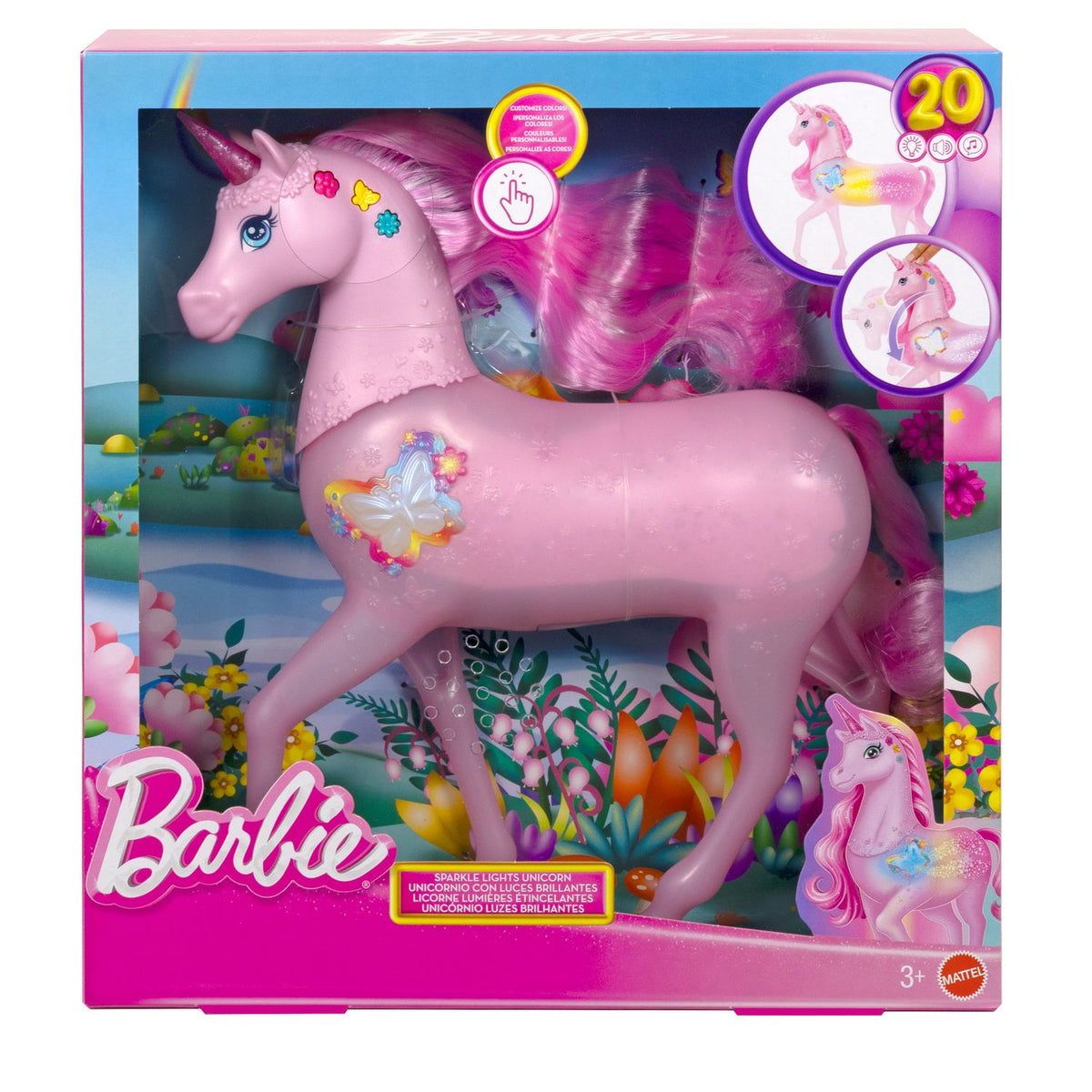 Unicorn Toy with Lights and Sounds, 20 Functions, 30cm