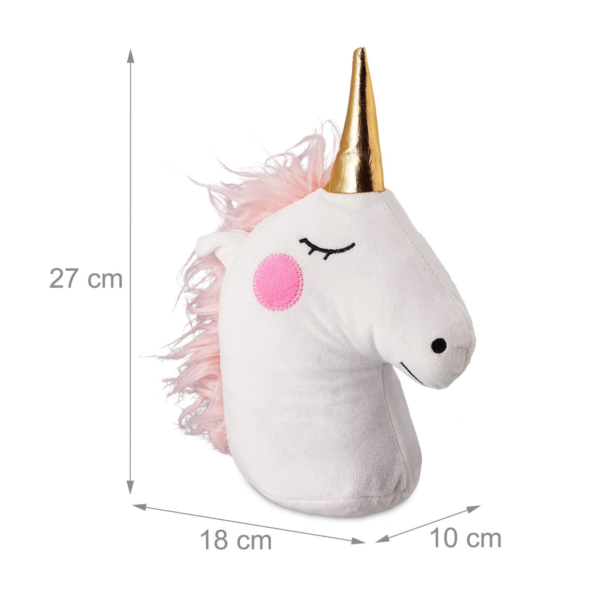 Unicorn door stop in white
