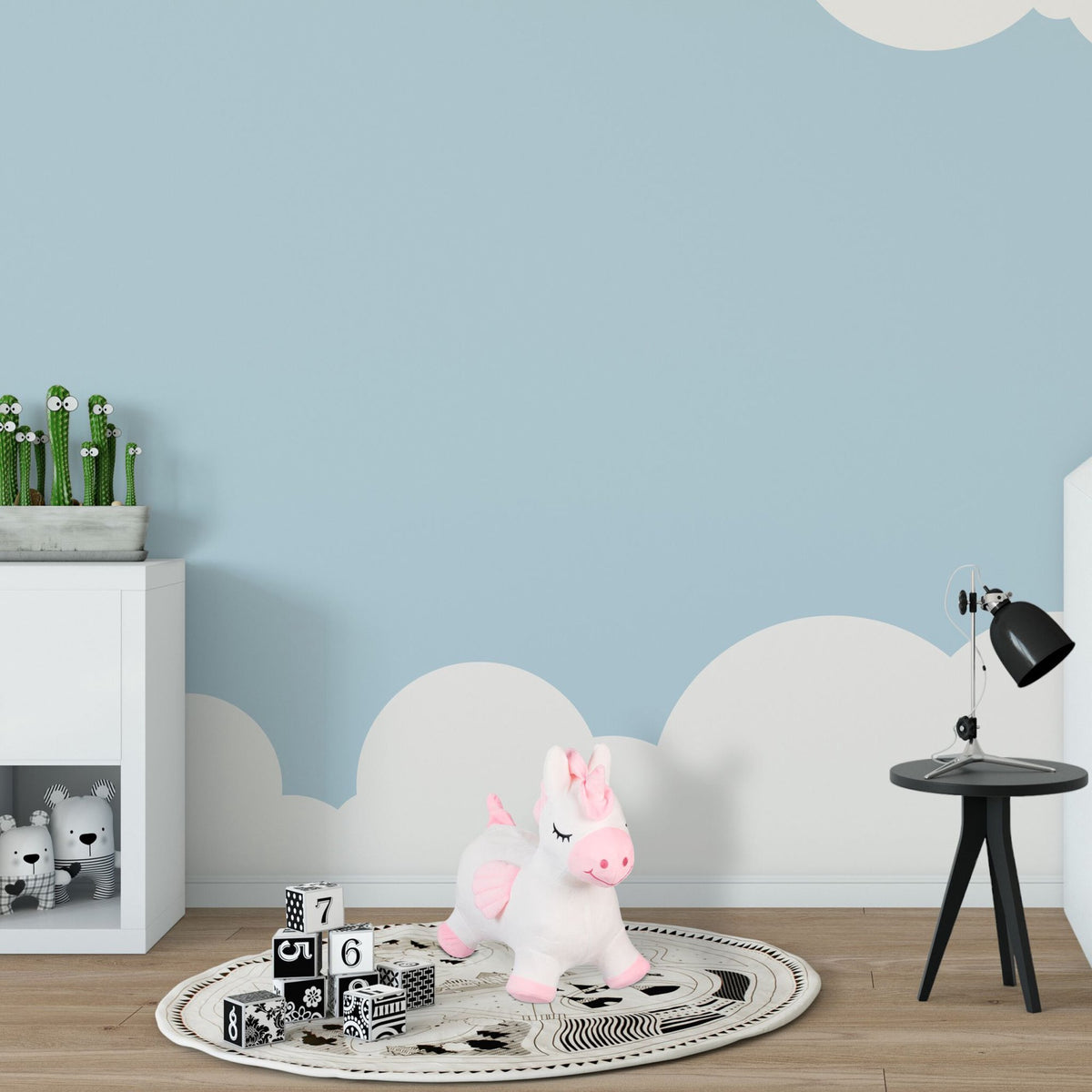 Unicorn jumping animal with cap
